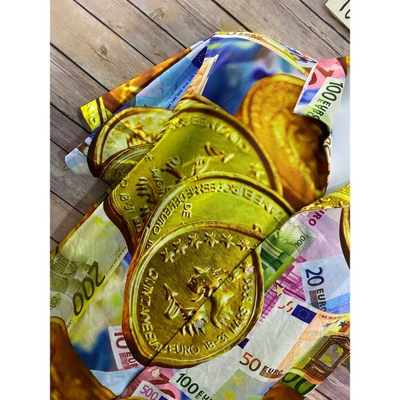 Brooklyn State button up shirt size XL European Money AOP great details - Picture 8 of 10